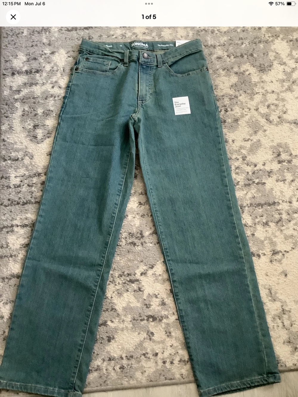 Sonoma Straight Leg Boy's size 14 Medium Tint Blue Denim Jeans